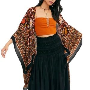 NWT: FP Magic Dance Duster Kimono Lava Combo